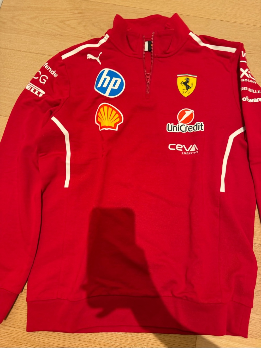 Puma F1 LMTD Ferrari Red Quarter-Zip Team Sweater